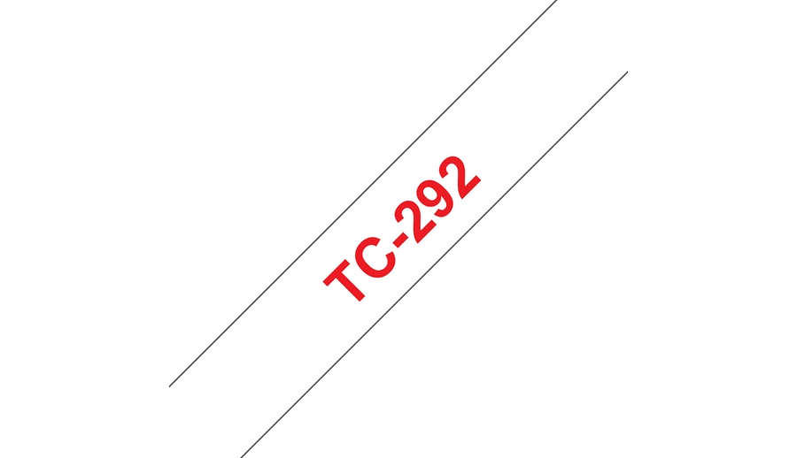 brother Schriftband TC-292 TC292, 9 mm rot auf weiÃ