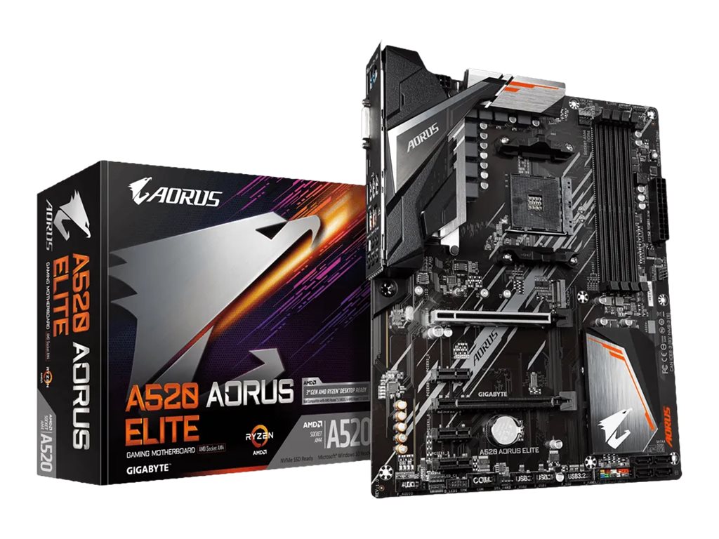 GIGABYTE A520 AORUS ELITE AM4 DDR4 2xM.2 4xSATA HDMI ATX MB