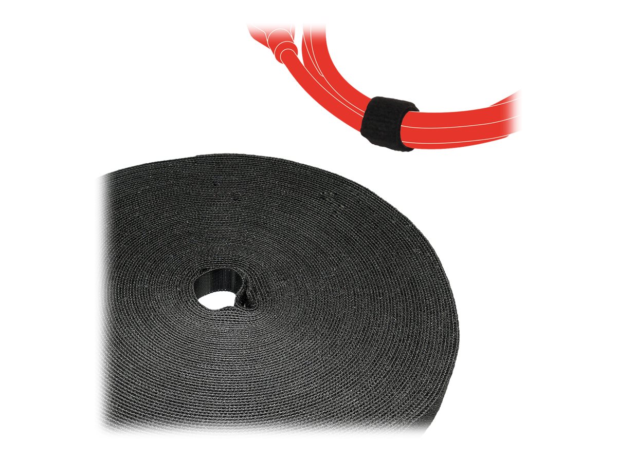 LABEL THE CABLE Klettband ROLL STRAP PRO schwarz 25,0 m x 1,6 cm, 1 St