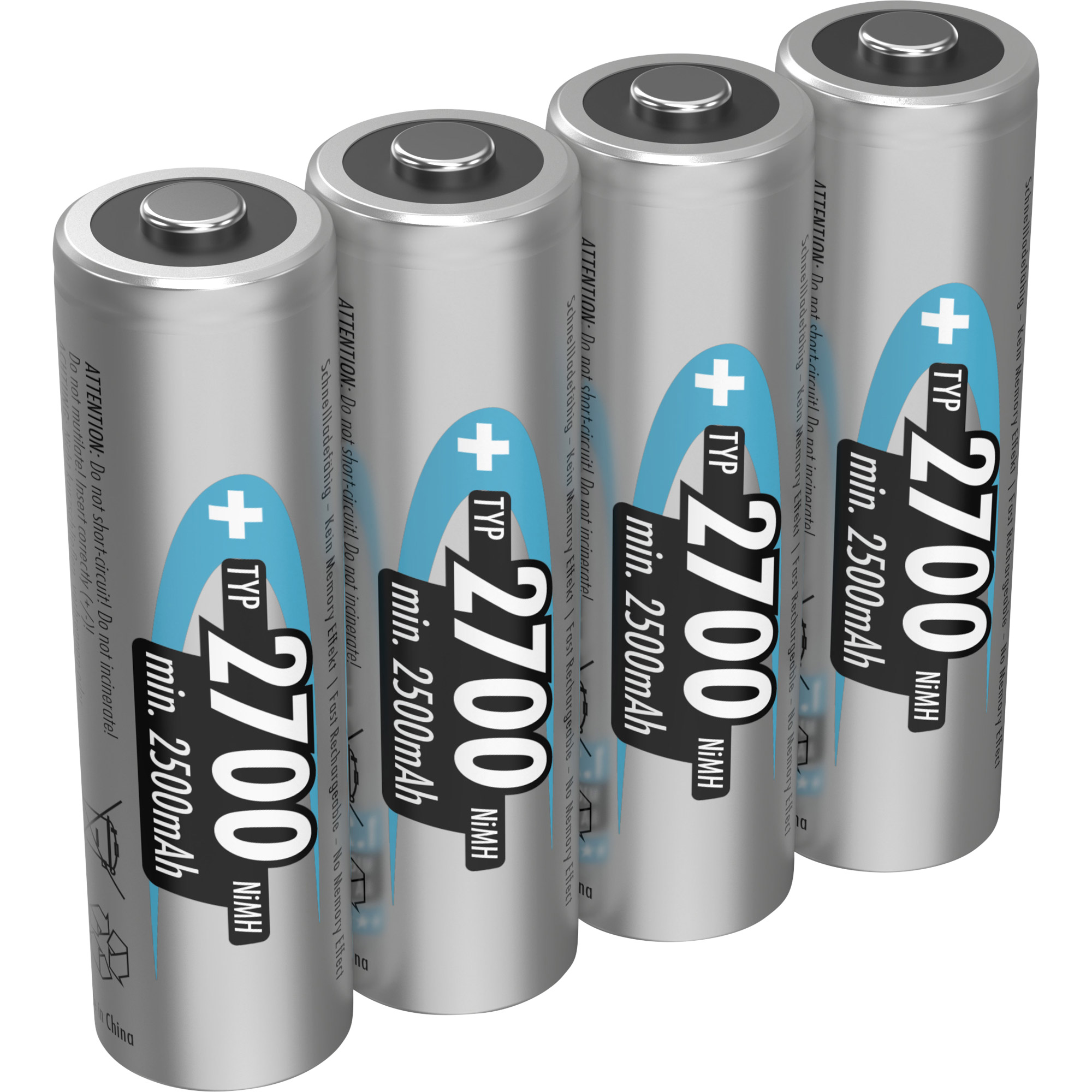 4 ANSMANN Akkus maxE Mignon AA min. 2.500 mAh
