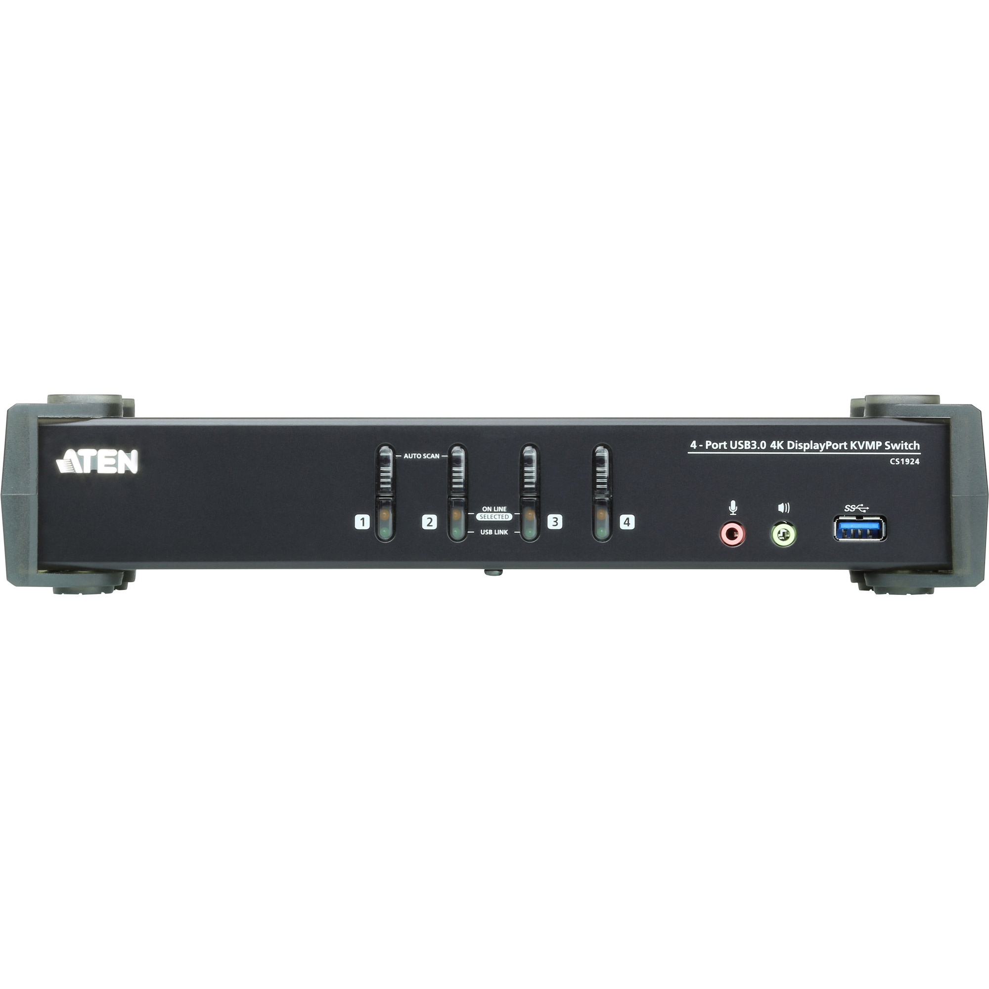 ATEN CS1924 KVMP Switch - KVM-/Audio-/USB-Switch - 4 Anschlüsse