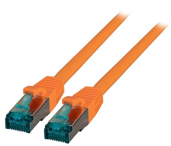 EFB Elektronik Patchkabel S/FTP Cat.6A LSZH 1m orange