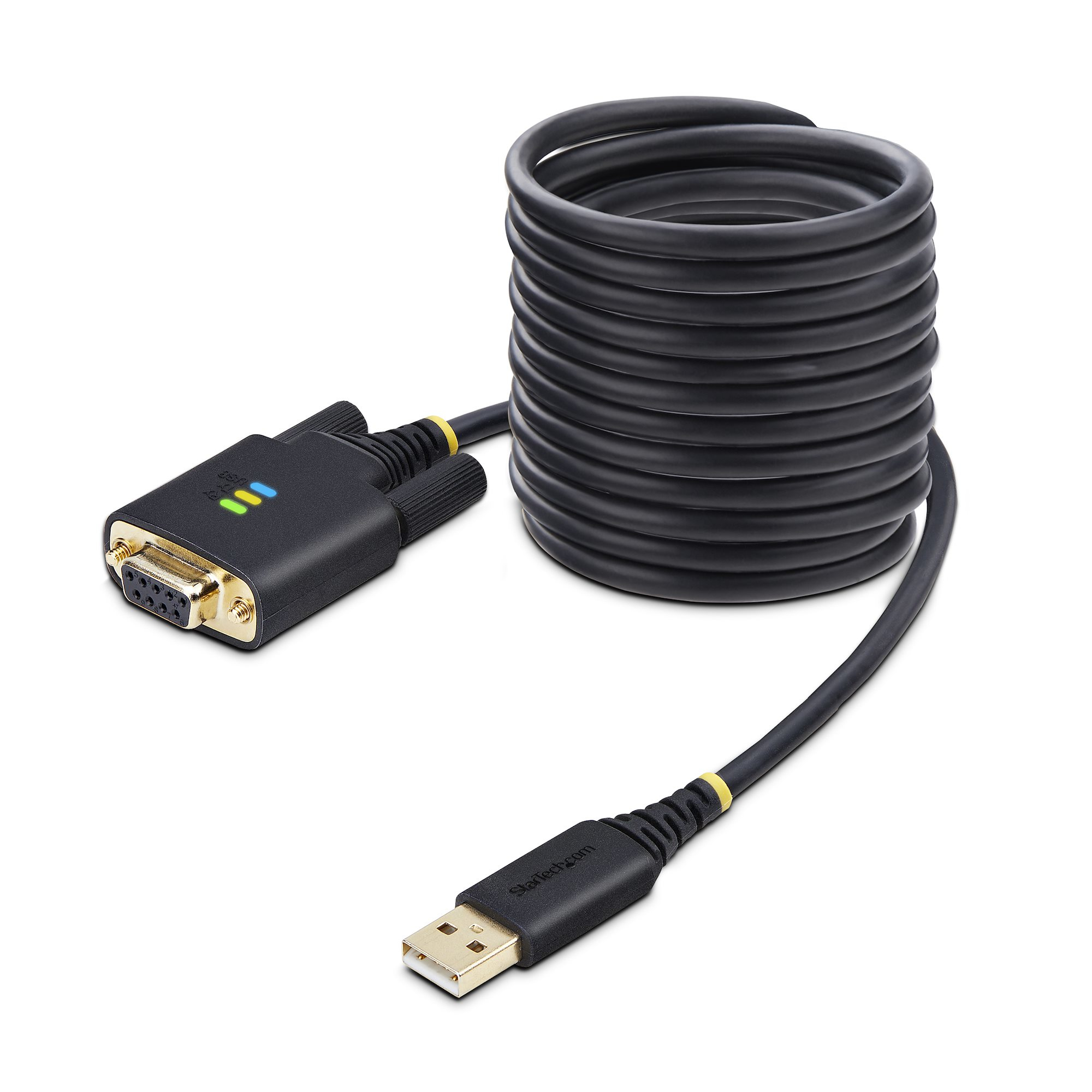 STARTECHCOM 3m USB Null Modem Kabel COM Retention FTDI USBA zu RS232 Nullmodemkabel Wechselbare DB9 SchraubenMuttern