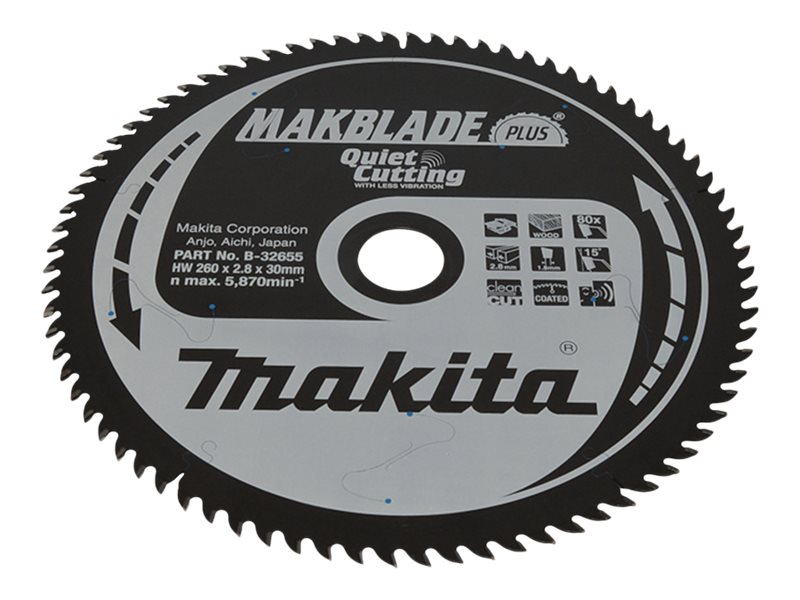 makita B-32655 MAKBLADE Kreissaegeblatt 260,0 mm, 80 Zaehne makita B-32655 MAKBLADE Kreissaegeblatt 260,0 mm, 80 Zaehne