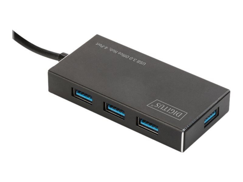DIGITUS USB 3.0 Hub 4-port Incl. 5V/2A power supply Aluminium Gehause