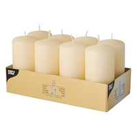 8 STARPAK Stumpenkerzen creme 8 STARPAK Stumpenkerzen creme
