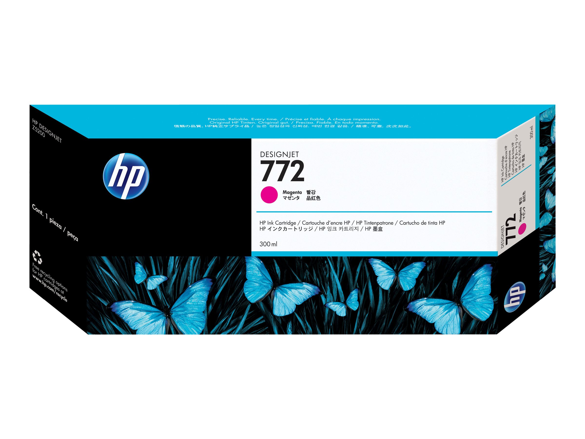 HP 772 original Ink cartridge CN629A magenta standard capacity 300ml 1-pack HP 772 original Ink cartridge CN629A magenta standard capacity 300ml 1-pack