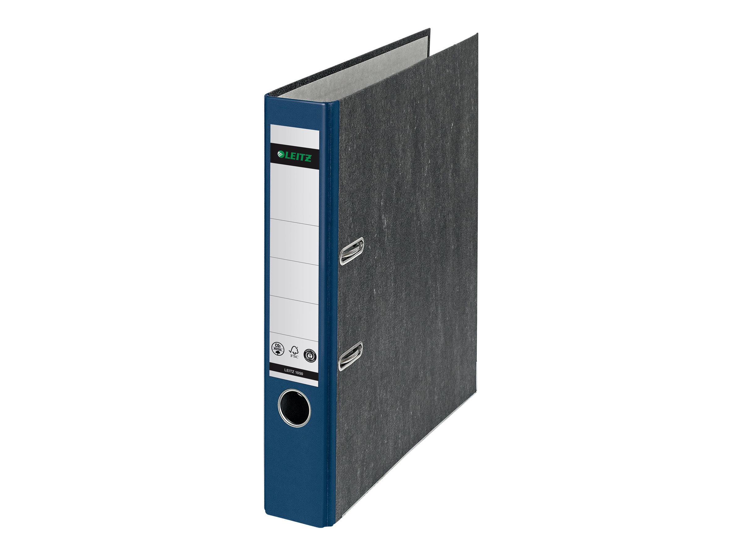 LEITZ 1050 Ordner blau marmoriert Karton 5,2 cm DIN A4