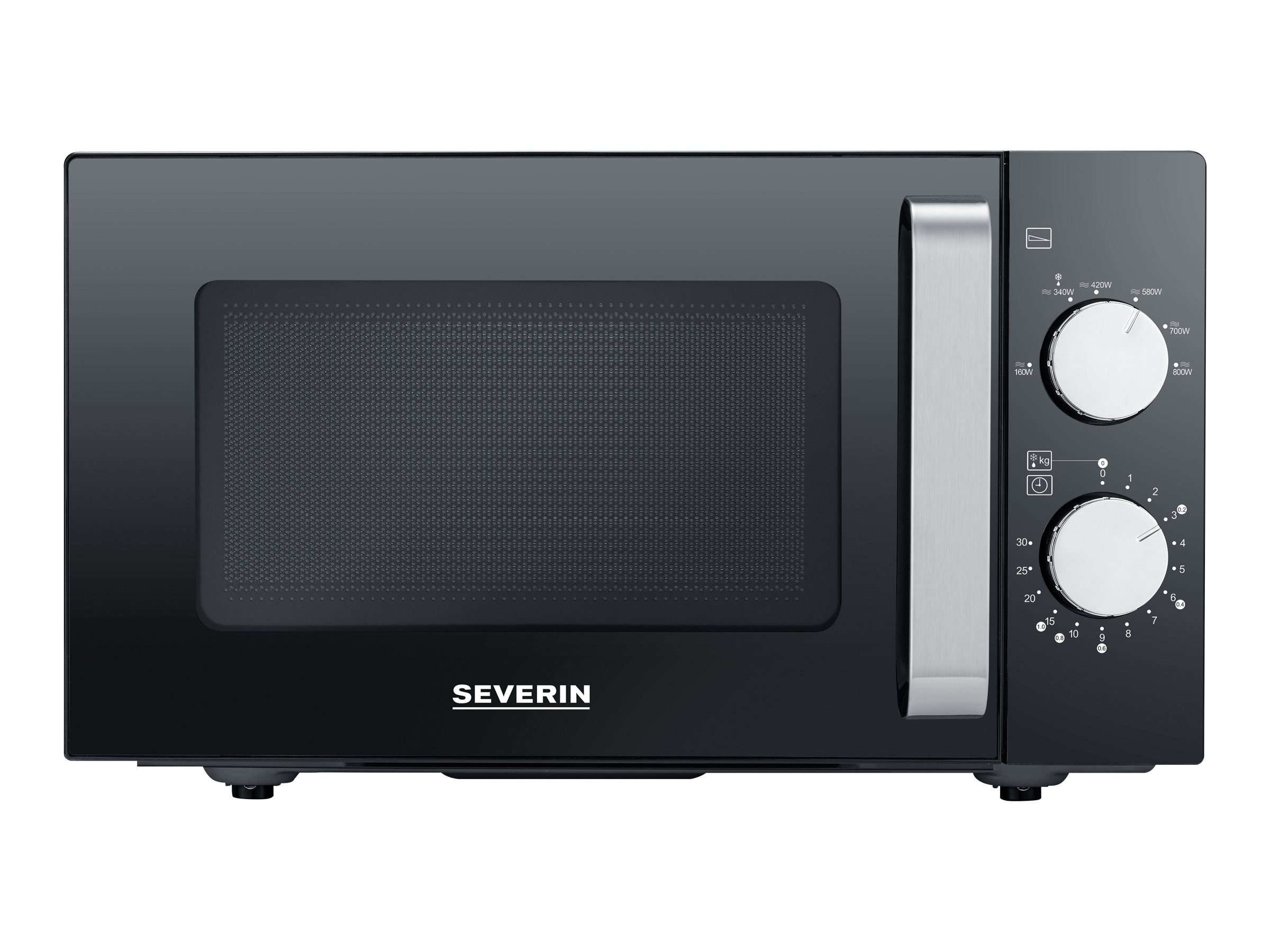 SEVERIN MW 7761 Mikrowelle 800 W schwarz, edelstahl