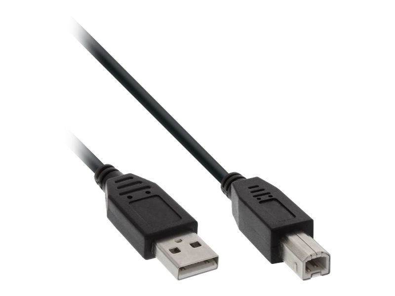 INLINE USB 2.0 Kabel A an B schwarz 2m