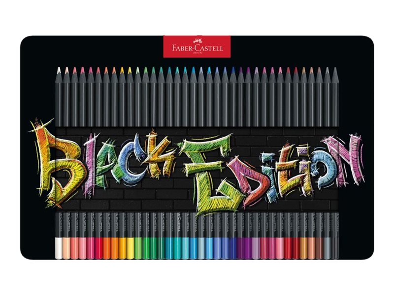 FABERCASTELL Black Edition Buntstifte farbsortiert, 36 St