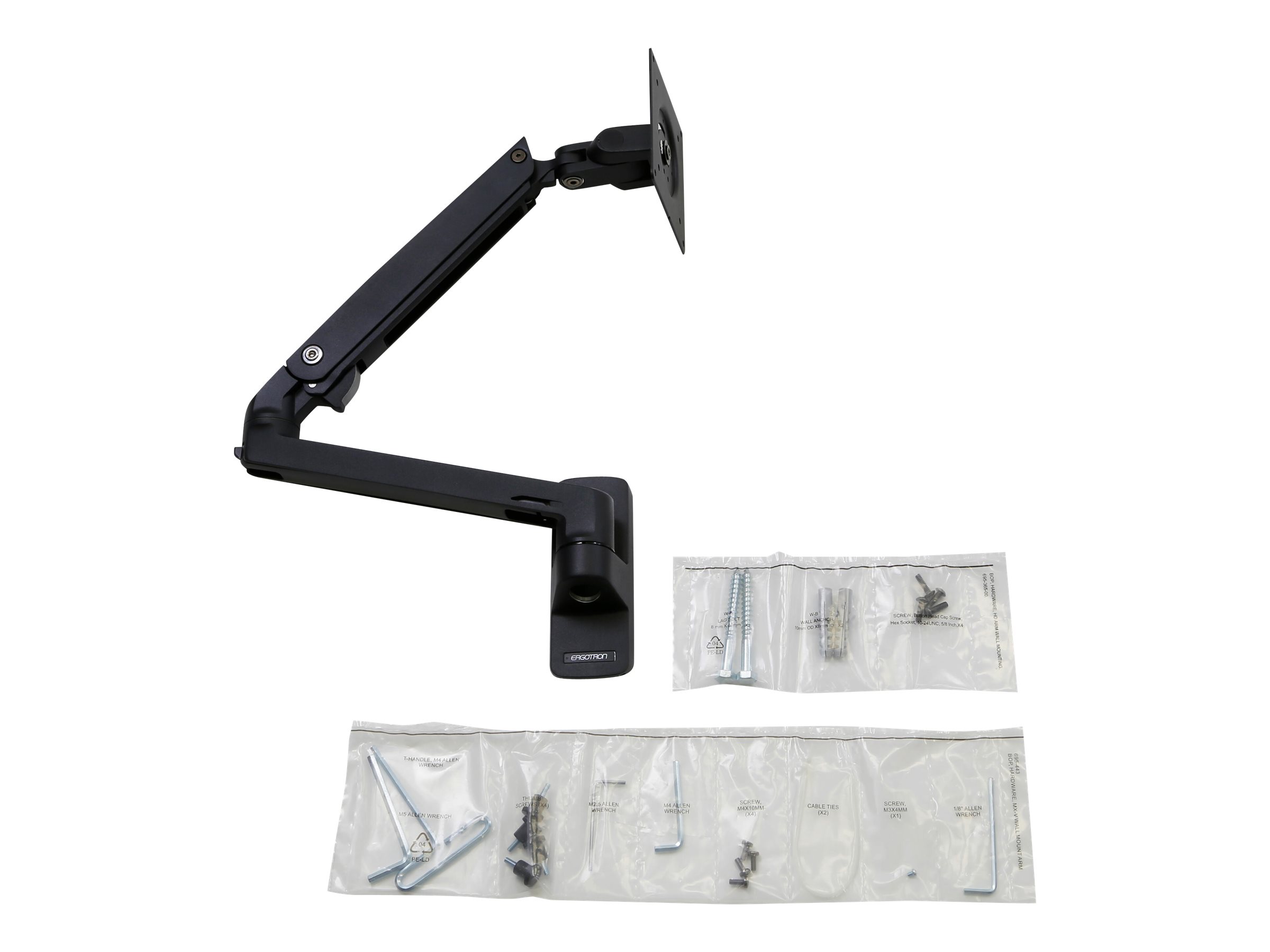 MXV Wall Monitor Arm Matte Black