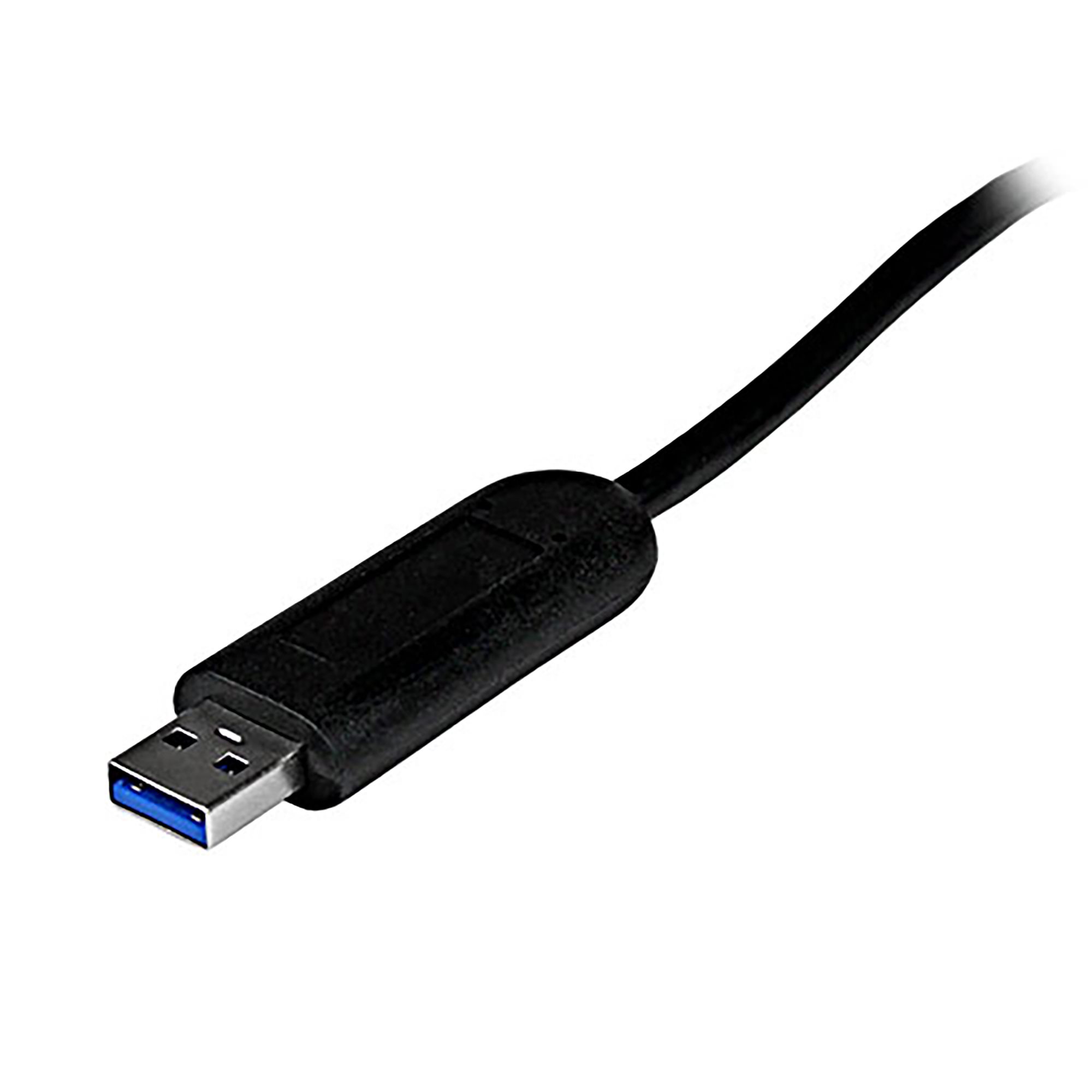STARTECHCOM 4 Port Portable SuperSpeed USB 30 Hub with Builtin Cable