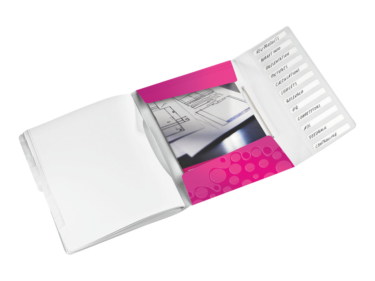 LEITZ Ordnungsmappe WOW 4634 12 Faecher pink