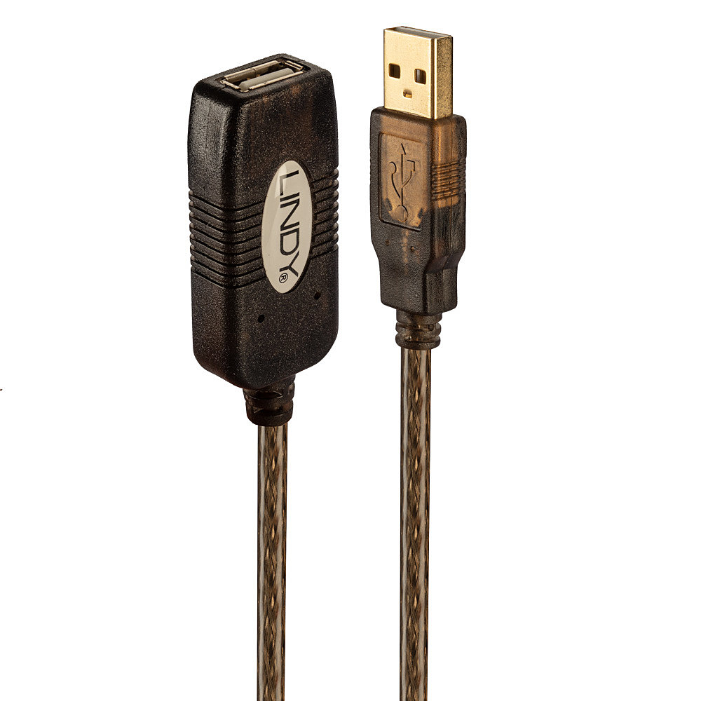 LINDY USB 2.0 Active Extension 20m, 480 Mbit/s, USB Bus Powered