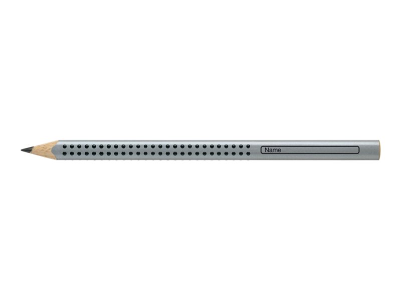 FABER-CASTELL Jumbo GRIP 2001 Bleistifte B silber, 12 St.