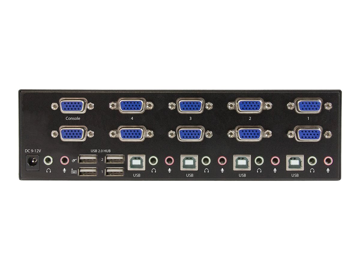 STARTECHCOM 4 Port KVM Switch mit DualVGA und 4fach USB Hub USB 20