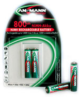 2 ANSMANN Akkus DECT Mignon AA 800 mAh 2 ANSMANN Akkus DECT Mignon AA 800 mAh