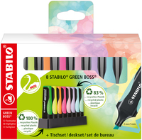 STABILO GREEN BOSS Pastell Textmarker farbsortiert, 8 St. STABILO GREEN BOSS Pastell Textmarker farbsortiert, 8 St.