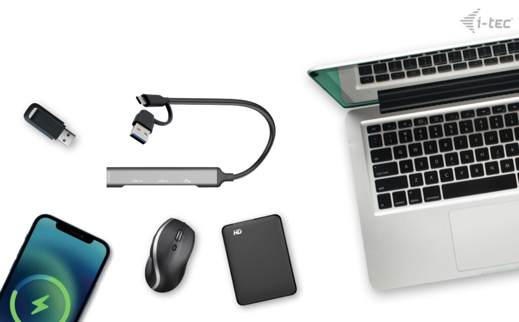 ITEC USBAUSBC Metal HUB 1x USBC 31 3x USB 20