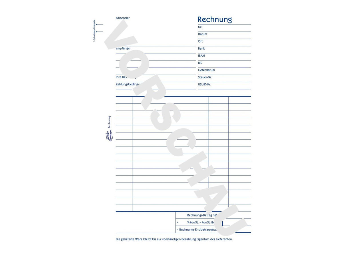 AVERY Zweckform Rechnung Formularbuch 1230 AVERY Zweckform Rechnung Formularbuch 1230