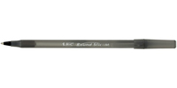 BIC Kugelschreiber Round Stic Simply schwarz/transparent, Schreibfarbe: schwarz, 60 St.