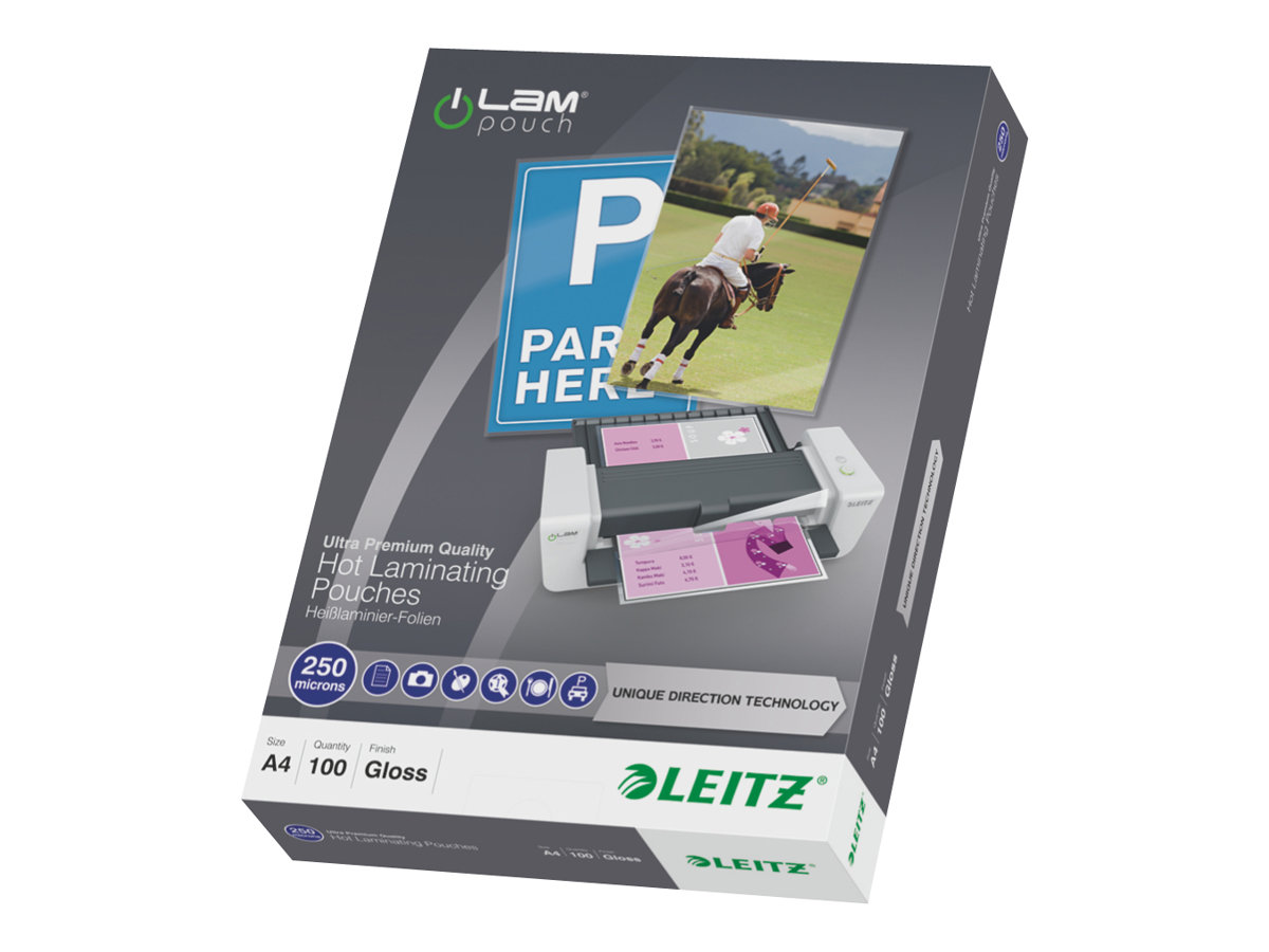 100 LEITZ UDT Laminierfolien glaenzend fuer A4 250 micron 100 LEITZ UDT Laminierfolien glaenzend fuer A4 250 micron