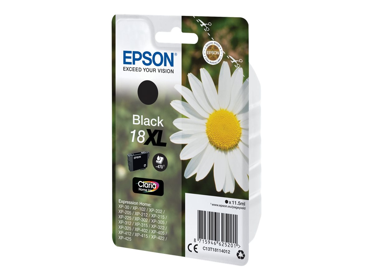 EPSON 4LB 18XL ink cartridge black high capacity 11.5ml 470 pages 1-pack blister without alarm EPSON 4LB 18XL ink cartridge black high capacity 11.5ml 470 pages 1-pack blister without alarm
