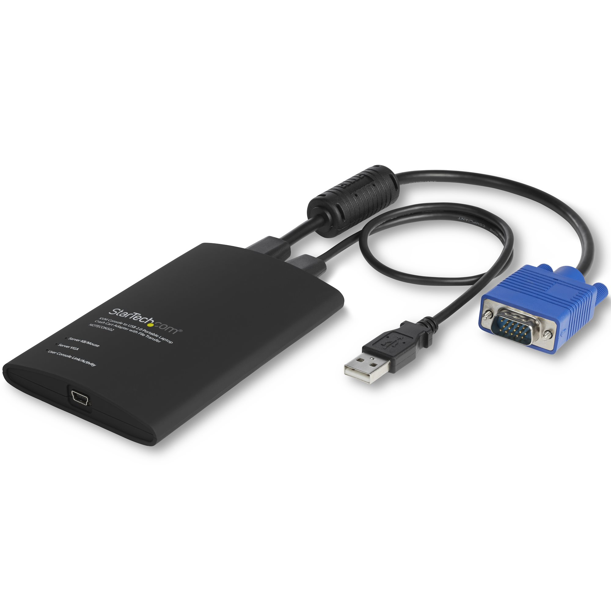 STARTECHCOM KVM Console to Laptop USB 20 Portable Crash Cart Adapter with File Transfer Video Capture Portable KVM Console
