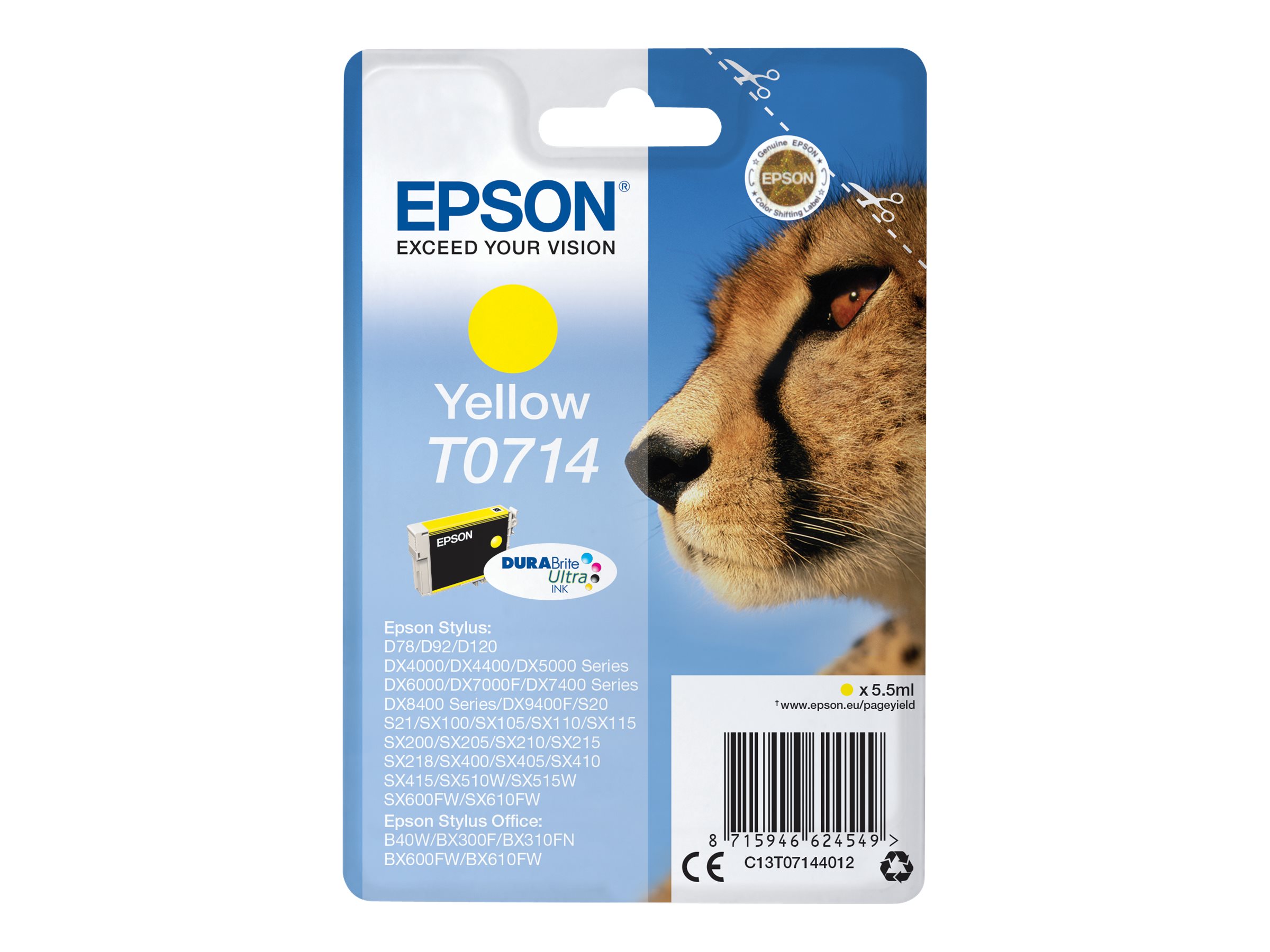 C13T07144012 EPSON DX Tinte yellow 475 C13T07144012 EPSON DX Tinte yellow 475