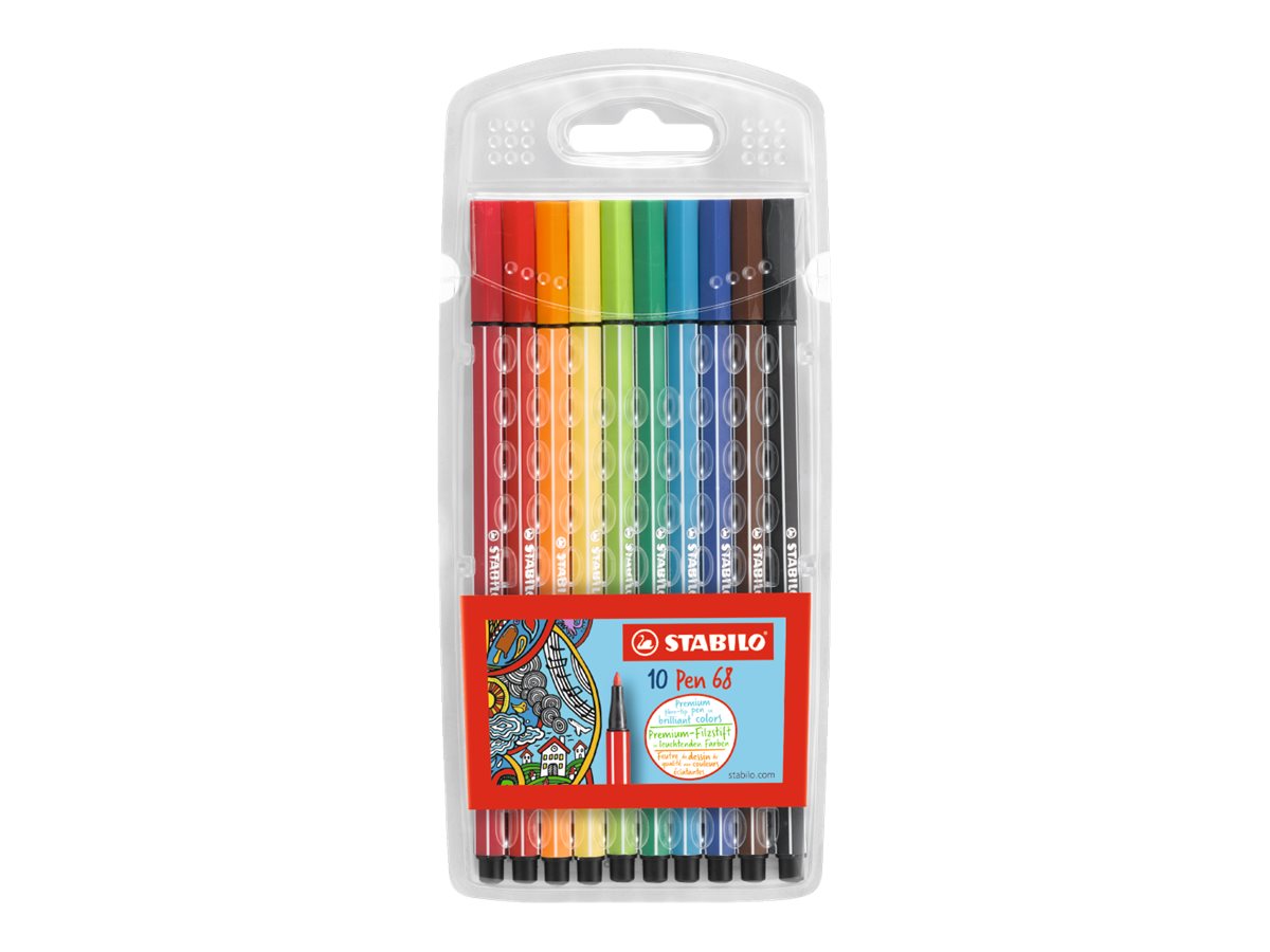 STABILO Pen 68 Filzstifte farbsortiert, 10 St. STABILO Pen 68 Filzstifte farbsortiert, 10 St.