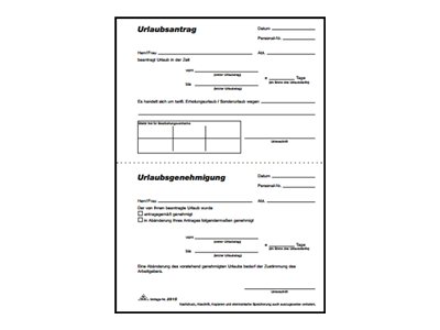 RNK-Verlag Urlaubsantrag Formularbuch 2915