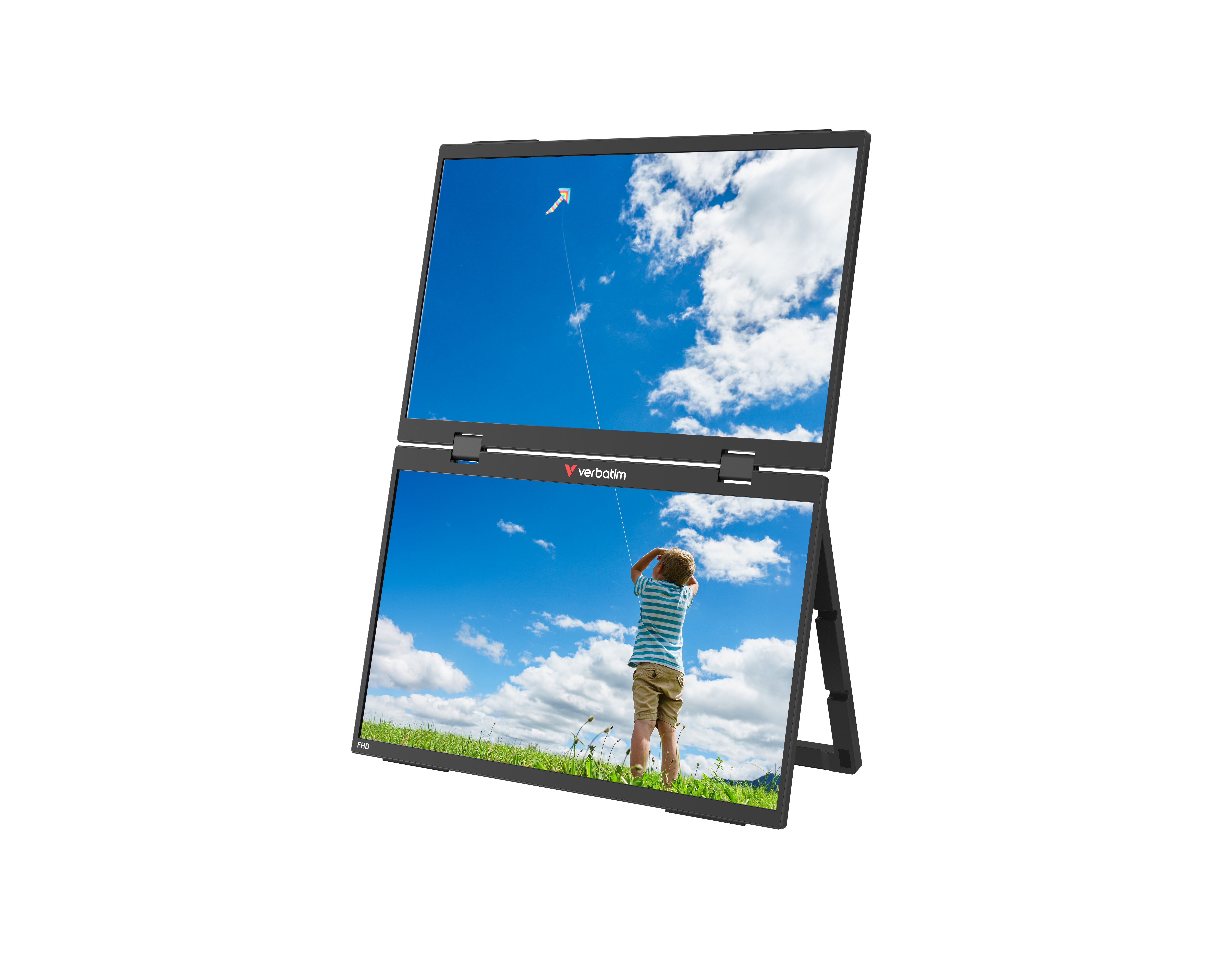 Verbatim Essentials Portable Monitor 15,6 Zoll FHD Dual Monitor