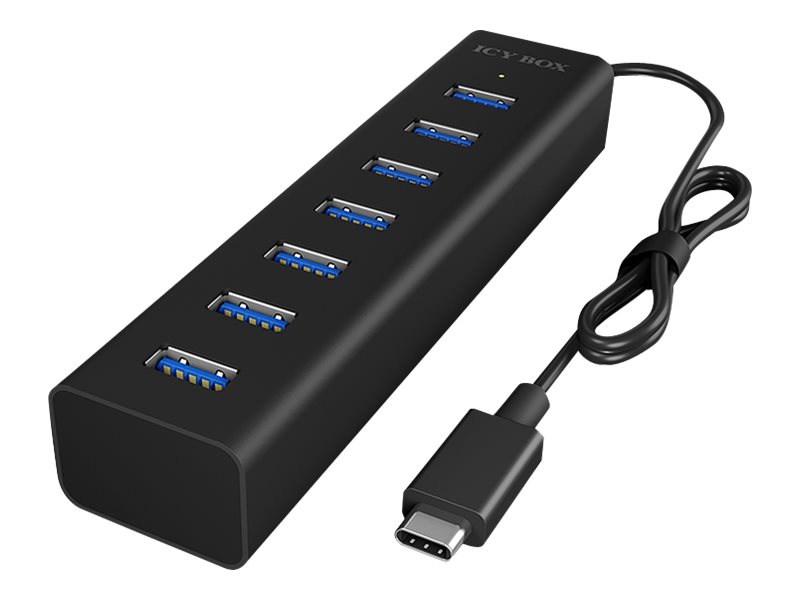 RaidSonic ICY BOXÂ® USB-Hub IB-HUB1700-C3 7-fach schwarz