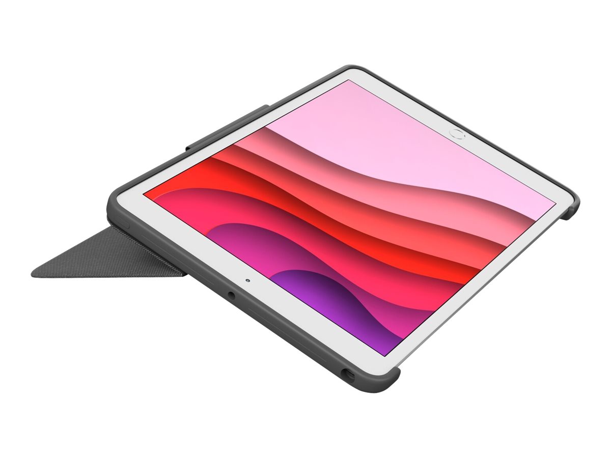 Logitech Combo Touch Tastatur-Case fuer iPad 10. Gen & 11. Gen (A16) oxford grau