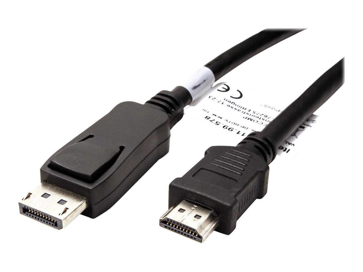 VALUE DisplayPort Kabel DP - HDTV ST/ST schwarz 2m VALUE DisplayPort Kabel DP - HDTV ST/ST schwarz 2m