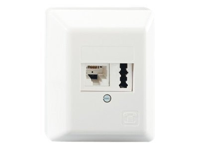 Rutenbeck Anschlussdose IAE/UAE 8 (6) - TAE 6 F+N, AP, reinweiss Rutenbeck Anschlussdose IAE/UAE 8 (6) - TAE 6 F+N, AP, reinweiss