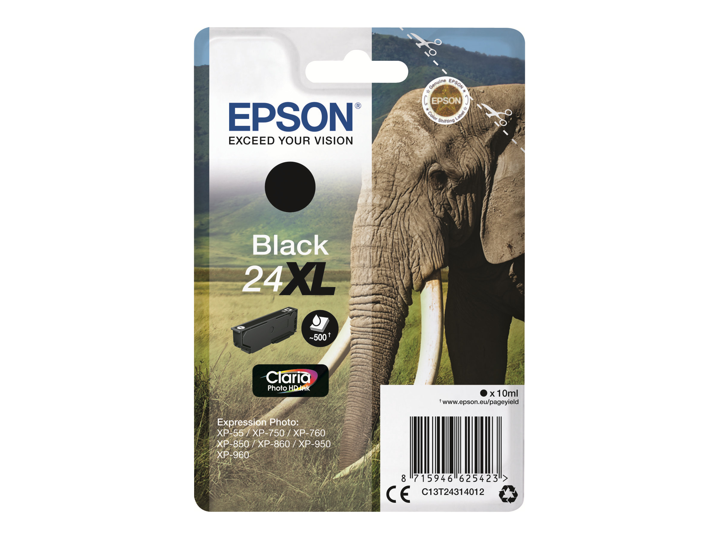 C13T24314012 EPSON XP Tinte black HC 500
