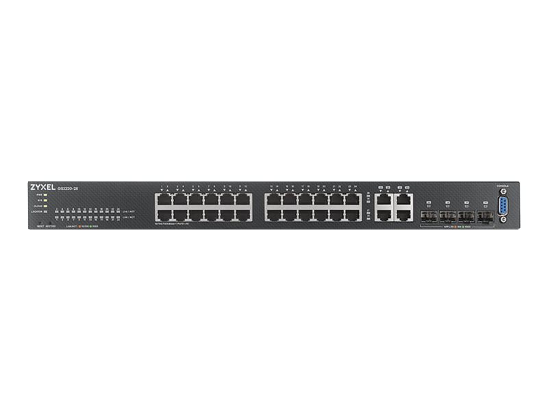 ZYXEL GS2220-28 EU region 24-port GbE L2 Switch with GbE Uplink 1 year NCC Pro pack license bundled