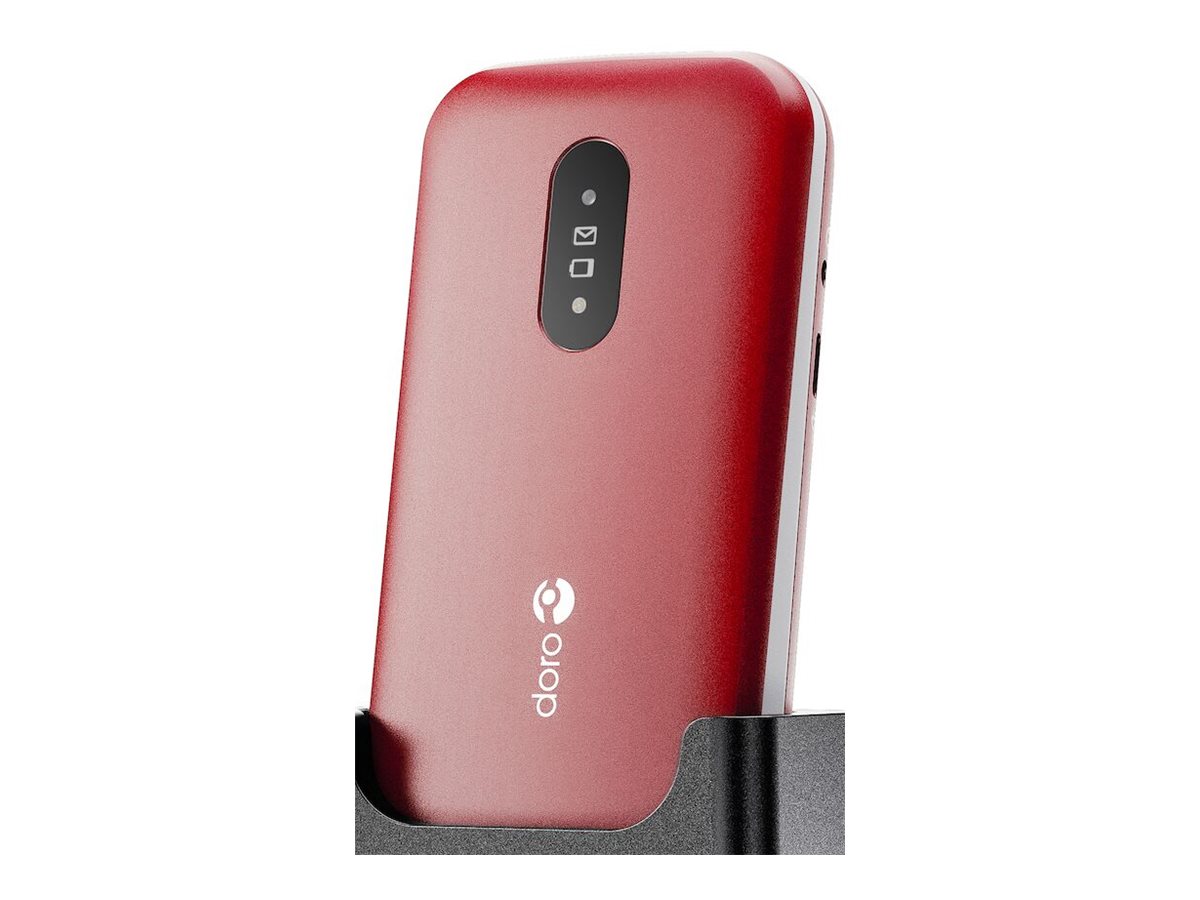 Doro 2820 4G, Grosstastenhandy, rot (ohne Netzteil)