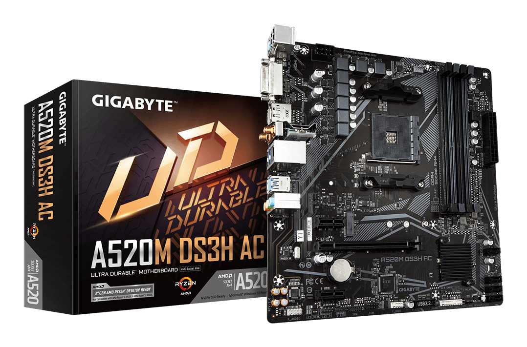 GIGABYTE A520M DS3H AC AM4 1xHDMI 1xDP