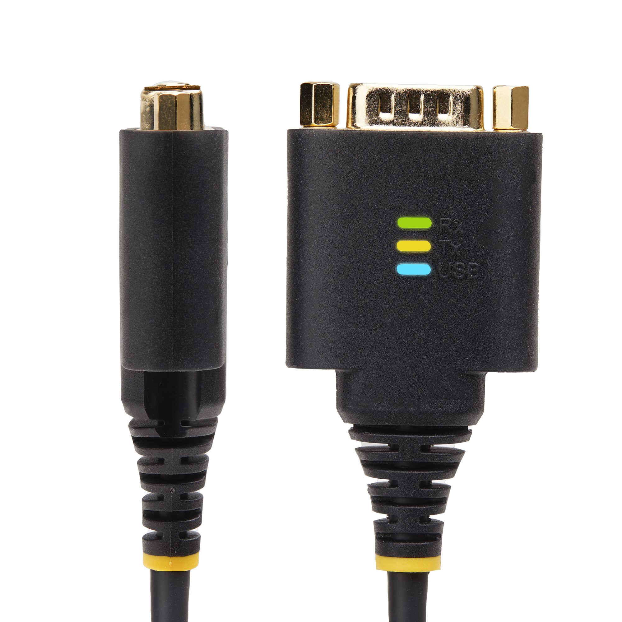 STARTECHCOM 60cm 24Zoll 2Port USB auf Seriell Adapter COMRetention,FTDI USBA zu DB9 RS232 Kabel Wechselbare SchraubenMuttern