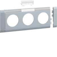 TEHA Modularblende 3fach Steckd beschr. 80mm Alu TEHA Modularblende 3fach Steckd beschr. 80mm Alu