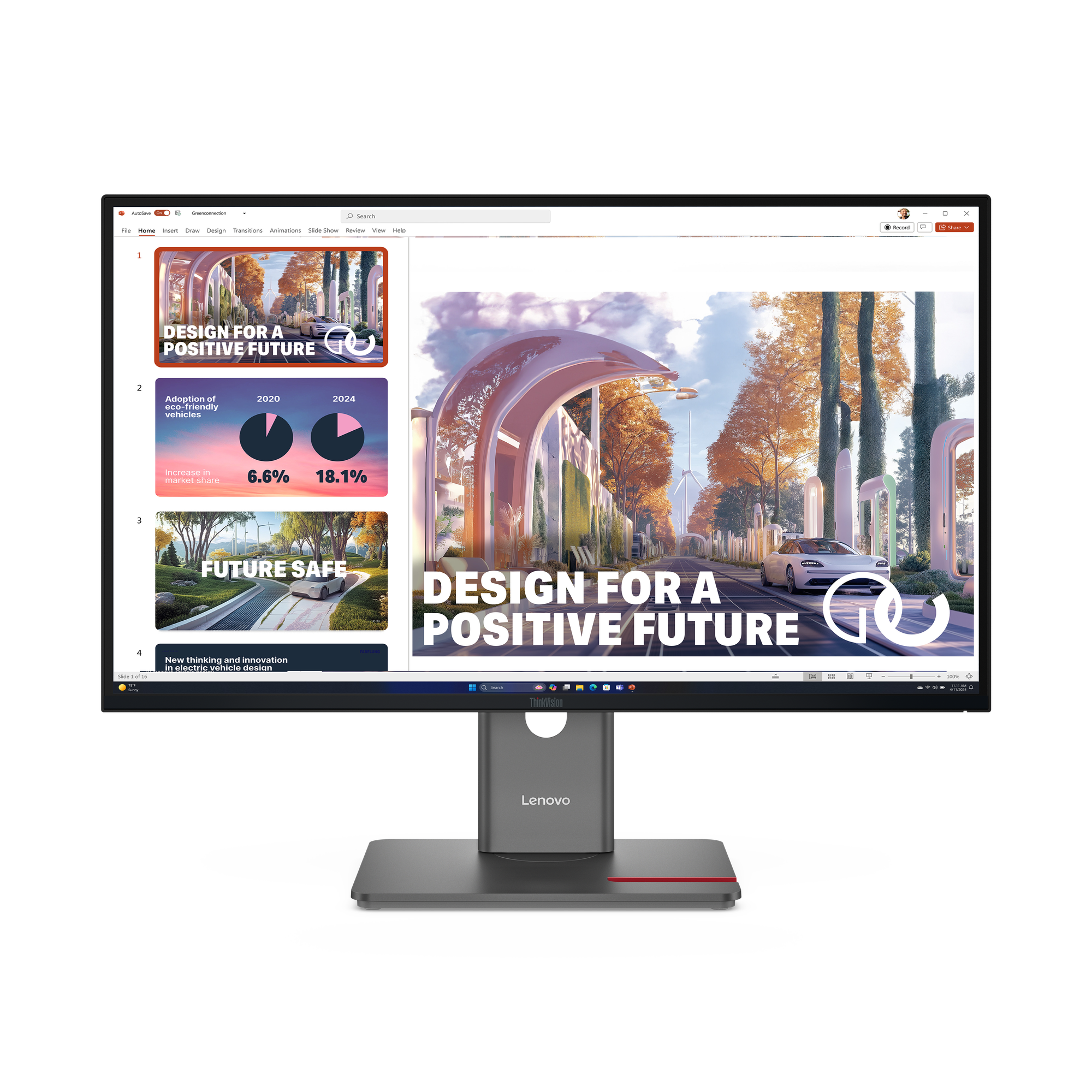 LENOVO ThinkVision P27QD40 68,58cm 27Zoll 2560x1440 IPS 120Hz USBC docking 140W Daisy Chain KVMeKVM Factory TopSeller