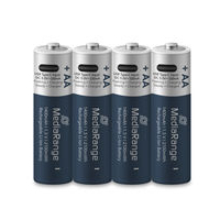 4 MediaRange USB-Akkus mit Ladekabel Mignon AA 1400 mAh 4 MediaRange USB-Akkus mit Ladekabel Mignon AA 1400 mAh