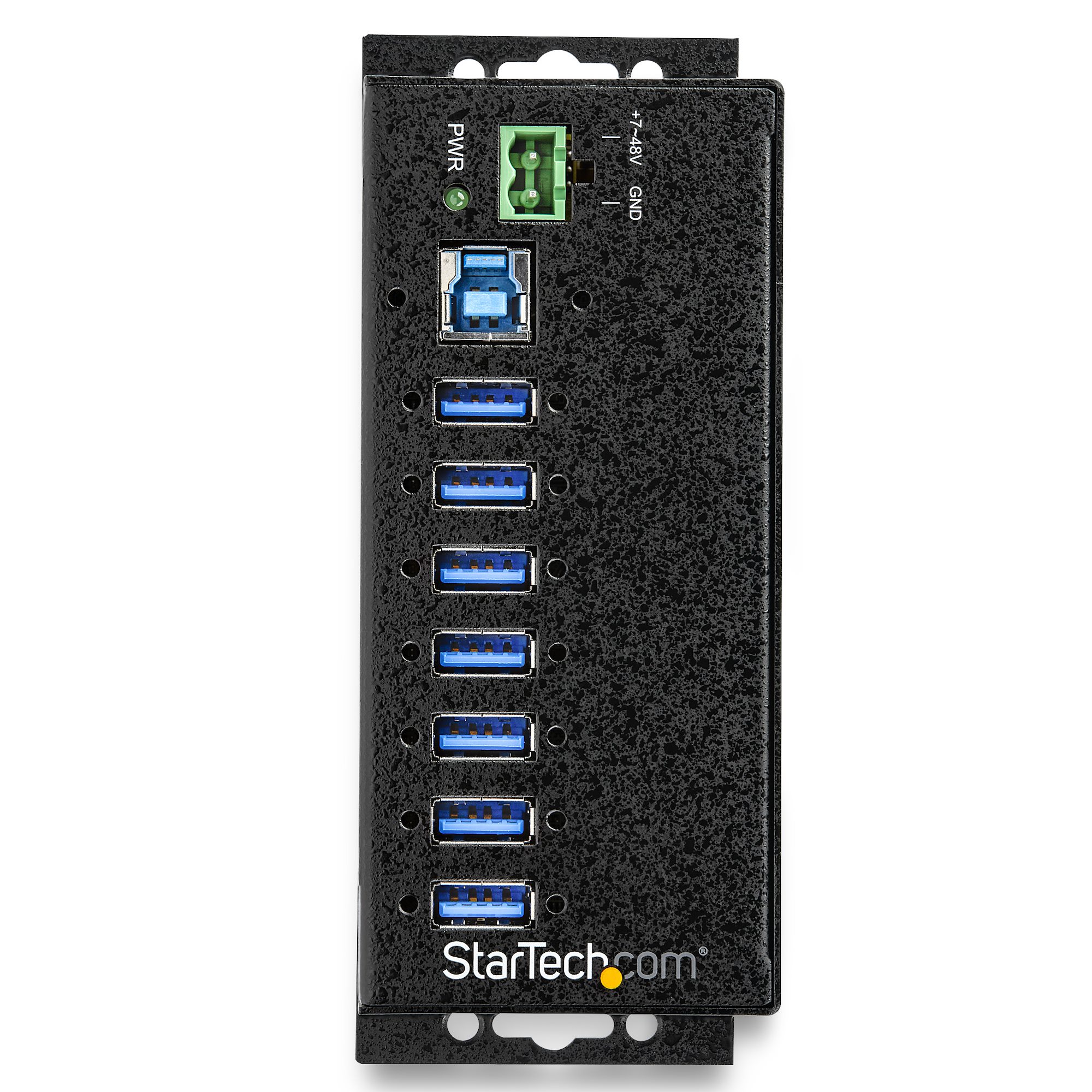 STARTECHCOM 7Port Industrial USB 30 Hub with External Power Adapter ESD and 350W Surge Protection HB30A7AME