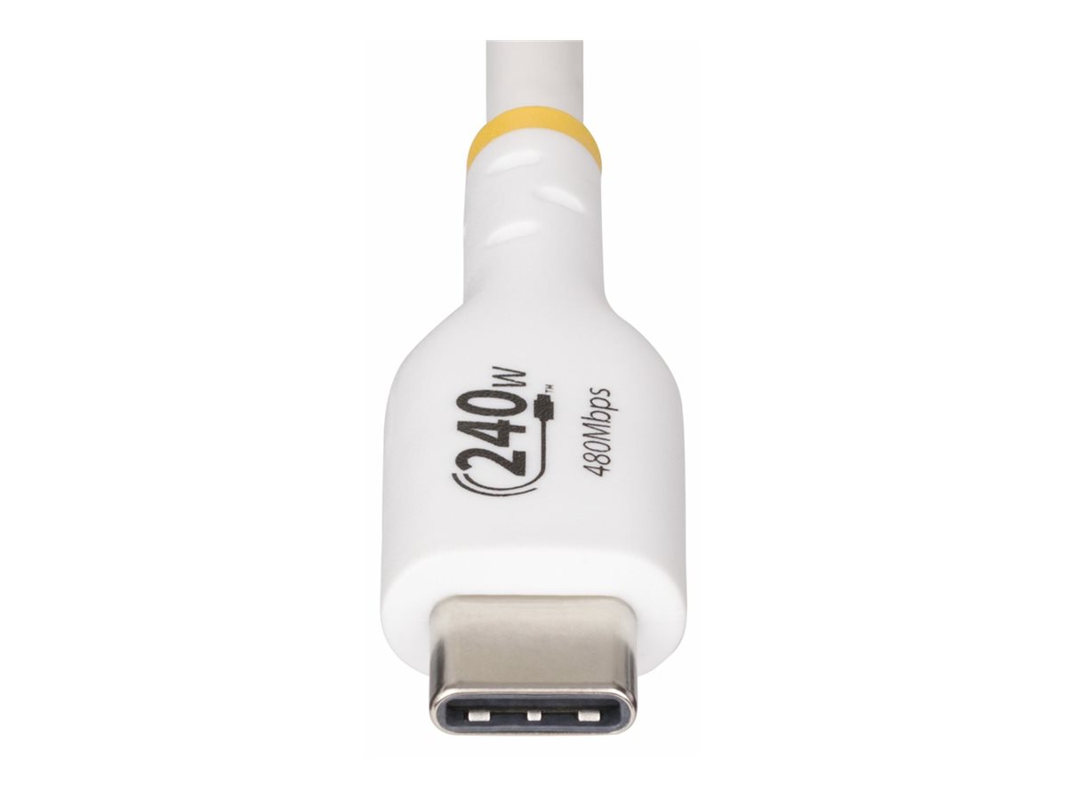 STARTECH.COM 1m Weisses USB-C Ladekabel USB-IF zertifiziert USB C Schnellladekabel 240W PD EPR USB C 2.0 Laptop-Ladekabel