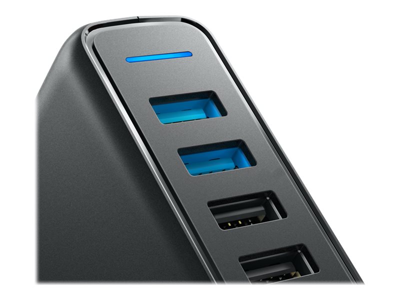 ANKER PowerPort Speed 5 Charger 63W 5-Port USB-A Ladegerät 2x Quick Charge 3.0 3x PowerIQ blaue LED-Anzeige