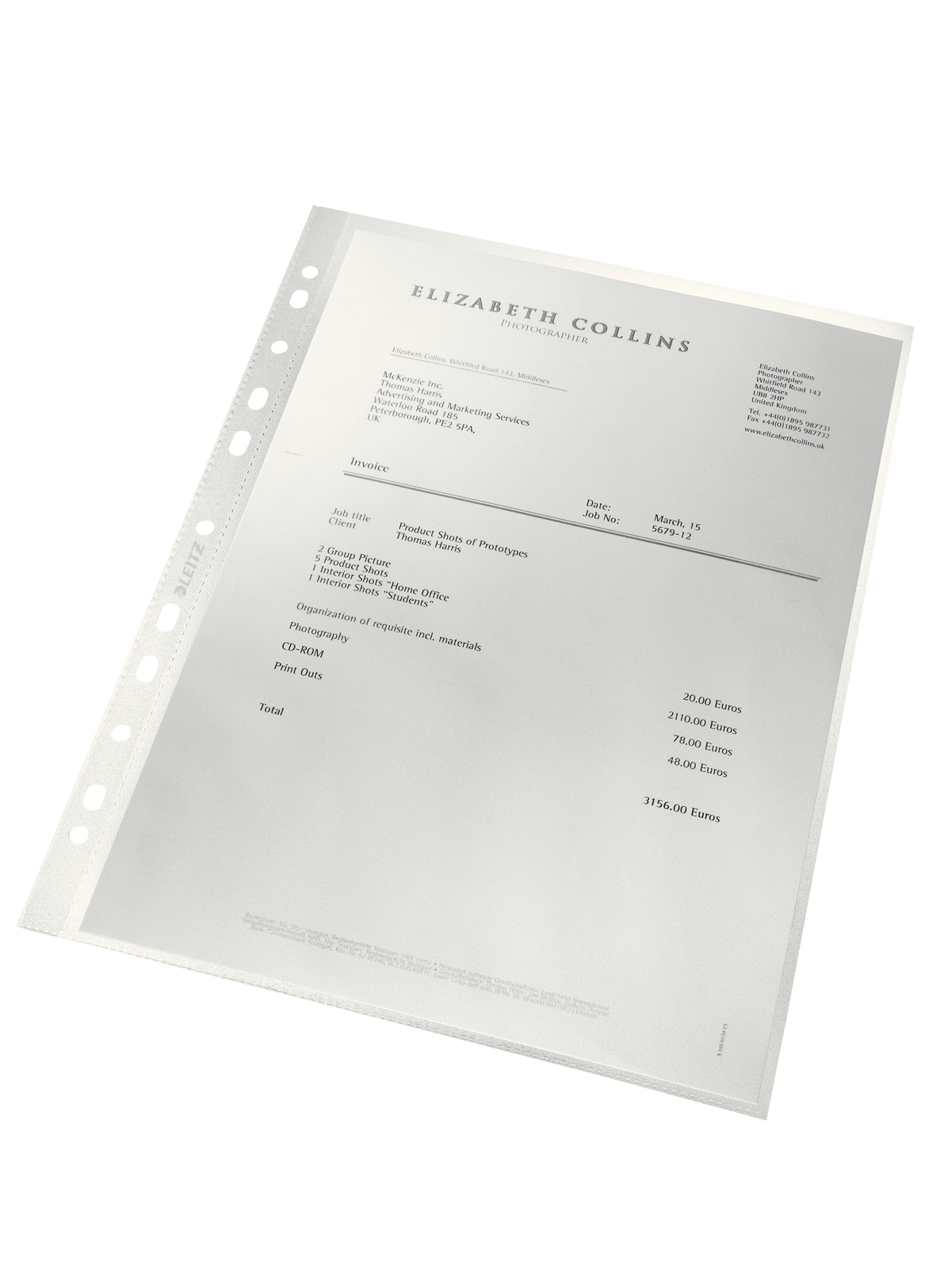 LEITZ Prospekthüllen Recycle 4791 DIN A4 transparent genarbt 0,10 mm, 25 St