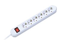 BACHMANN SMART Steckdosenleiste 6x Schutzkontakt Schalter weiss 5m